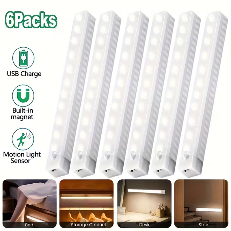 Rechargeable LED Cabinet Light with Motion Sensor – Slim, Wireless & Easy Install