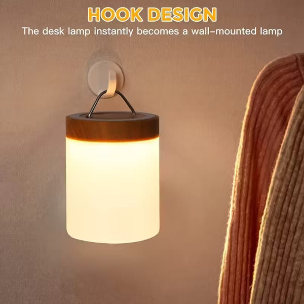 Versatile Touch-Control Night Lamp – USB Rechargeable, Adjustable Color & Brightness